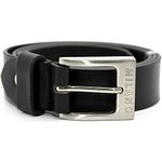 Milano Mens Full Grain Leather Belt - 1.5" (40mm) - Black Brown # ML-2920 - Black, XL