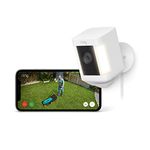 Ring Spotlight Cam Plus Plug-In | Outdoor Security Camera 1080p HD Video, Two-Way Talk, Night Vision, LED Spotlights, Siren, alternative to CCTV system, 30-day free trial of Ring Home