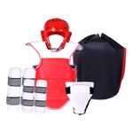 ChiuTiaro 5X Taekwondo Protective Gear, Boxing Body Protector, Adjustable Padded Taekwondo Chest Pad Karate Sparring Gear, L