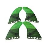 UPSURF Surfboard fins K2.1 Future Quad 4fins Surfing fins Choose Color (Green)