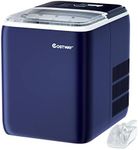 COSTWAY Countertop Ice Machine, 20kg(44lbs) in 24 Hours, 12 Ice Cubes Ready in 8.5 Mins, 2L Ice Maker with Self-clean Function, Scoop and Basket (Blue)