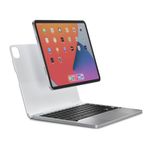 Brydge 11 MAX+ Wireless Keyboard Case with Multi-Touch Trackpad for iPad Pro 11-inch (1st, 2nd & 3rd Gen) and iPad Air (4th Gen), Integrated Magnetic SnapFit Case Silver Keyboard White Case