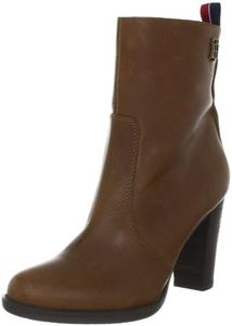 Tommy Hilfiger Kalina 3 FW56814768 Women's Fashion Half Boots & Ankle Boots, Braun Cognac 606, 8.5 US