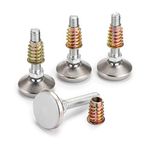 OwnMy 4 PCS Adjustable Swivel Leveling Feet Leveling Legs, Heavy Duty Furniture Table Legs Swivel Leveler Feet Glide for Tables Chairs Cabinets, Base 1-7/32", Thread 5/16"-18