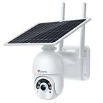 ctronics Pan Tilt Solar Security Camera Outdoor Wireless with 10000mAh Rechargeable Battery, 1080P PTZ CCTV Camera Wifi Surveillance IP Camera Home Security Color Night Vision PIR Human Detection