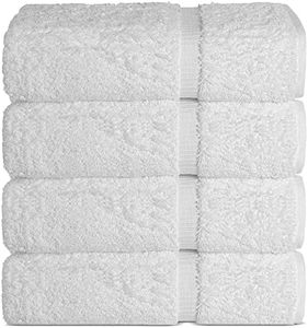 Chakir Turkish Linens | Hotel & Spa Quality 100% Cotton Premium Turkish Towels | Soft & Absorbent (4-Piece Bath Towels, White)