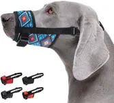 CollarDirect Dog Muzzle - Updated Design Adjustable Soft Breathable Tribal Nylon Dog Mouth Guard Cover for Small, Medium and Large Dogs, Anti Chewing, Barking & Biting (L/XL, Pattern 3)