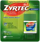 Zyrtec 24 Hour Allergy Relief Table