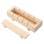 DOITOOL Sushi Making Kit Wooden Rectangular Sushi Press Mold Maker Rice Maker Machine Mold Oshizushi Mold Box Kitchen Sushi Tool