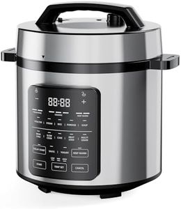 DUMOS 12-in-1 Electric Pressure Cooker 6 QT Stainless Steel Multi Cooker Electric for Pressure, Rice, Steamer, Yogurt Maker, Slow Cook,Meat Stew, Cake, Porridge, Multigrain, Sliver