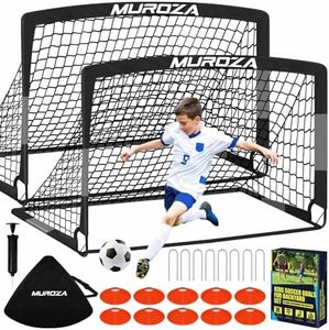 Soccer Goal, Kids Soccer Goals for Backyard Set, 2 Pack of 4x3 ft Portable Pop Up Soccer Net with Soccer Ball, Cones, Complete Training Equipment for Youth, Toddler Outdoor Sports Games