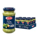 Barilla Pasta Sauce, Genovese Pesto Sauce, Basil Pesto, Authentic Italian Taste, Bulk Pack of 12 x 190 g