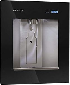 Elkay LBWD06K Liv Recessed Refrigerated Bottle Filling Station with Hands Free Operation and Filter - Midnight