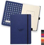 Dingbats* Wildlife Dotted Journal A5 - Vegan Leather Hard Cover, Ideal for Work, Travel - Pocket, Elastic Closure, Bookmark