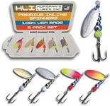 Hipster Pro Pack Rooster Tail Fishing Lures - Proven Inline Spinner Baits, Premium Trout Spinners for Trout and Salmon River Fishing, 100% USA Made by Hofmann's Lures (Classic Series)