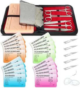 Spectabilis Suture Practice Kit for Medical Students, Large Silicone Pad 14 Pre-Cut Wounds, Supplies for Vet/Nursing Students Includes Surgical Removal Practice Wound Closure Stitches Kit De Sutura.…