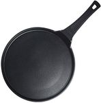 S·KITCHN Crepe Pan Nonstick Dosa Pan, Tawa Pan for Roti Indian, Non-Stick Pancake Griddle Compatible with Induction Cooktop, Comal for Tortillas, Griddle Pan for Stove Top - 12.5 IN