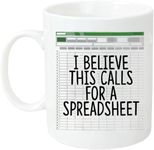 Funny Spreadsheet Mug,This Calls for A Spreadsheet, CPA Gift,Tax Prep Mug,Gift for Accountant Coffee Mug,Accountant Mug Gifts for Finance Banker Coworkers Accounting Boss Friends CPA Analysts Gifts