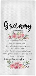 GCFET Grammy Gifts Kitchen Towels - Grammy Gifts Dish Towel 16x24, Grammie Gifts Hand Tea Towels, Grandma Kitchen Towels, Grandma Gifts from Grandchildren