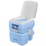 SereneLife 20L Portable Toilet for RV Camping, Boating, and Other Recreational Activities, 120 Flushes, Detachable Waste Tank with Hand Sprayer and Carry Bag, Comfortable Camping Toilet