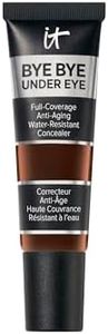IT Cosmetics Bye Bye Under Eye Concealer (Deep Ebony) - Waterproof, Full Coverage Brightening Concealer For Dark Circles, Fine Lines, Redness & Discoloration, Anti-Aging, 24H Wear - 0.4 fl oz