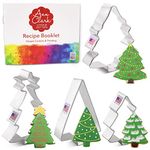 Christmas and Holiday Tree Cookie Cutters 4-Pc. Set Made in The USA by Ann Clark