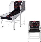 ESPN 2-Player Indoor Basketball Arcade Game Premium (Steel Cage and Frame) with LED Scoring, 8 Game Options, Arcade Sound Effects