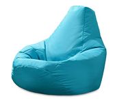 Beautiful Beanbags Adult Highback Beanbag Large Bean Bag Chair for Indoor and Outdoor Use - Water Resistant- Perfect Lounge or Gaming Chair - Home or Garden Bean Bag - Manufactured in UK (Aqua)