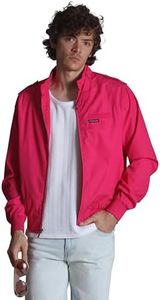 Members Only Men's Original Iconic Racer Jacket |Slim Fit| Hot Pink 3XL
