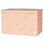 3 Sprouts Recycled Fabric Toy Chest Storage Box - Extra Large Toy Storage Box, Sturdy Toy Bins - Kids Organizer for Bedroom - Toybox Basket with Lid for Kids, Toddlers, Boys, Girls - Terrazzo Clay