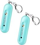 Personal Safety Alarm - Waterproof Rechargeable Security Alarm - 140dB Extra Loud Siren & Strobe Light - Self Defense Keychain - Gift for Women, Teenagers, College Girls, Seniors（Aqua+Aqua）