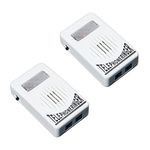 GAOHOU 2pcs Telephone Ringer Amplifier Phone Bell Louder Landline Telephone Bell Speaker with Light Flasher for Elder Home Tool