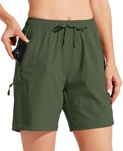 Willit Women's Shorts Hiking Cargo Shorts Quick Dry Golf Active Athletic Shorts 7" Lightweight Summer Shorts with Pockets Army Green XS