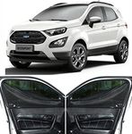 Able Dotnet Car Magnetic Sun Shade Curtains 4 Door with Zipper for Ford ECOSPORT Old Set of 4 Pcs (2003 to 2014 Model)