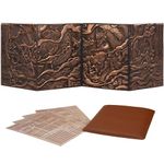 DND DM Screen 5e - D&D Dungeon Master Screen 3D Faux Leather with Customizable Inserts - Dungeons and Dragons GM / Game Master Accessories Gift Man or Woman. Hide Your Dice Rolls, Maps & Books.