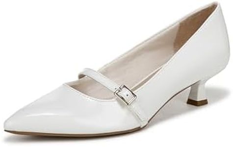 LifeStride Womens Madelyn Pump White Patent 6.5 W