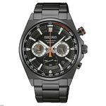 Seiko Stainless Steel Discover More Chronograph|Date Analog Dial Color Black Men Watch - Ssb399P1, Bandcolor-Black