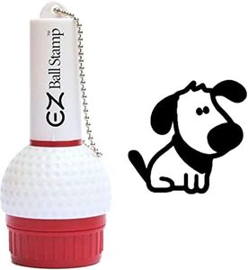 EZ BALL STAMP Golf Ball Stamp/Stamper - Ultra Quick Drying, Smear Free Ink Marker to Personalize Your Ball (Black Dog)