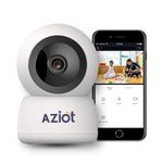 AZIOT 2MP Full HD Smart Wi-Fi CCTV Home Security Camera | Made in India | 360° with Pan Tilt | View & Talk | Motion Alert | Night Vision | SD Card (Upto 128 GB), Alexa & Google Support