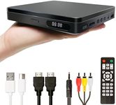 VATI Mini DVD Player,Small DVD Players for TV,CD Players for Home,All Region Free 1080P HD Compact DVD Player with RCA/HDMI Cables,Remote Control,Breakpoint Memory,Built-in PAL/NTSC,USB Input