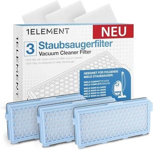 3 Filter for Miele Vacuum Cleaner [Compact C1 & C2, Complete C2 & C3, S8340, S4000–S8999] [Replaces SF-HA 50] – 3x HEPA & 3x Motor Filter – Not Compatible with Classic C1 or Complete C1 Series