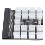 Tobo PCI-E 17x 6Pin Power Supply Breakout Board Adapter Converter 12V for Ethereum BTC Antminer Miner Mining HP Server PSU GPU (ATX 17x 6Pin Power) TD-414HS