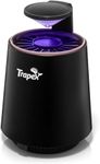 Trapex Indoor Insect Trap - Effective Non-Zapper Fruit Fly, Gnat, Moth and Mosquito Trap with Refillable Bait Pod & 5 Sticky Pad Refills - Gnat Traps for House Indoor, Bug Catcher & Killer (Black)