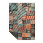 Rumpl Original Puffy Blanket - Warm, Water-Resistant Camping Blanket with 100% Recycled Synthetic Insulation, 52"x75", Original Puffy V1, Forest Cabin