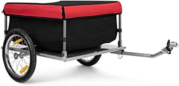 COSTWAY Folding Dog Bike Trailer, Two-Wheel Bicycle Wagon Cargo with Removable Cover, Large Pet Cart Carrier for Indoor Outdoor