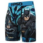 PSD Men's Animal Print Boxer Briefs - 7 Inch Inseam Breathable and Supportive Men's Underwear with Moisture-Wicking Fabric, Batman Dye, Medium