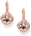 Mariell Tailored Solitaire Drop Earrings with Brilliant Round Crystals in Rose Gold Tone. Loved By All!