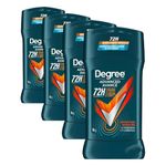 Degree Men Advanced Antiperspirant Stick for 72H Sweat & Odour Protection, Adventure, Deodorant with MotionSense Technology, 76g (Pack of 4)