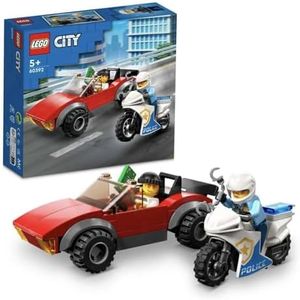 LEGO City Police Bike Car Chase 60392 Building Toy Set (59 Pcs),Multicolor