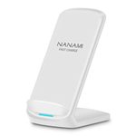 NANAMI Wireless Charger for Samsung and iPhone - 10W Fast Qi-Certified Induction Charger Stand for Galaxy S24/S23/S22/S21/S20/S20 FE/S10/S9/S8 Note 20, 7.5W for iPhone 15/14/13/12/11/SE2/X/XS/XR/8/8P